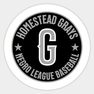 Homestead Grays Negro League Baseball - Tribute - BLK Sticker